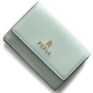 Furla Camellia Tri fold Wallet Minty Blue Marshmallow White